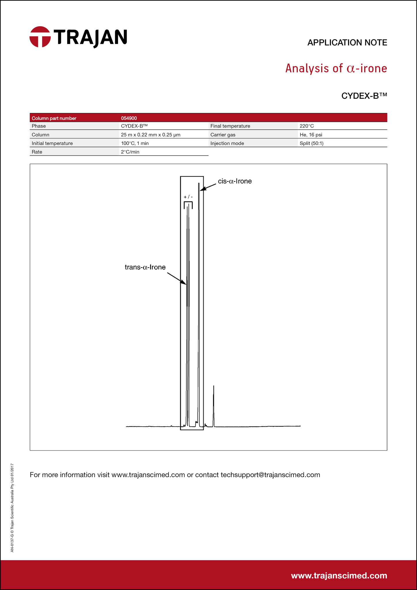 Application Note - Analysis of alpha-irone cover