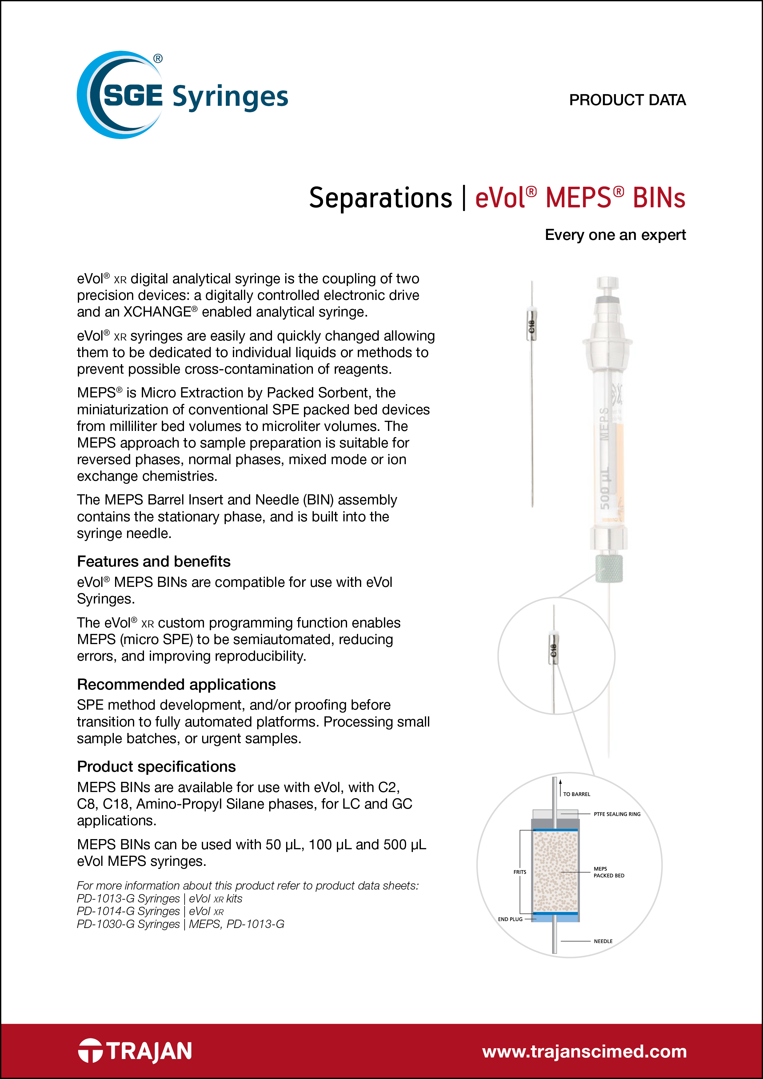 Product Data Sheet - eVol® MEPS® BINs