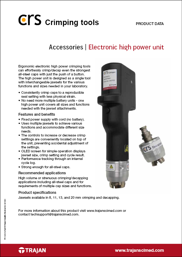CRS electronic high power crimping tools