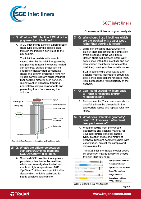 Frequently Asked Questions - SGE inlet liners