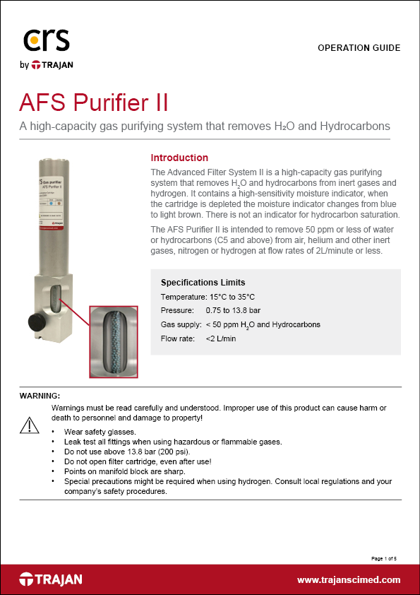Manual - AFS Purifier II Operation Guide