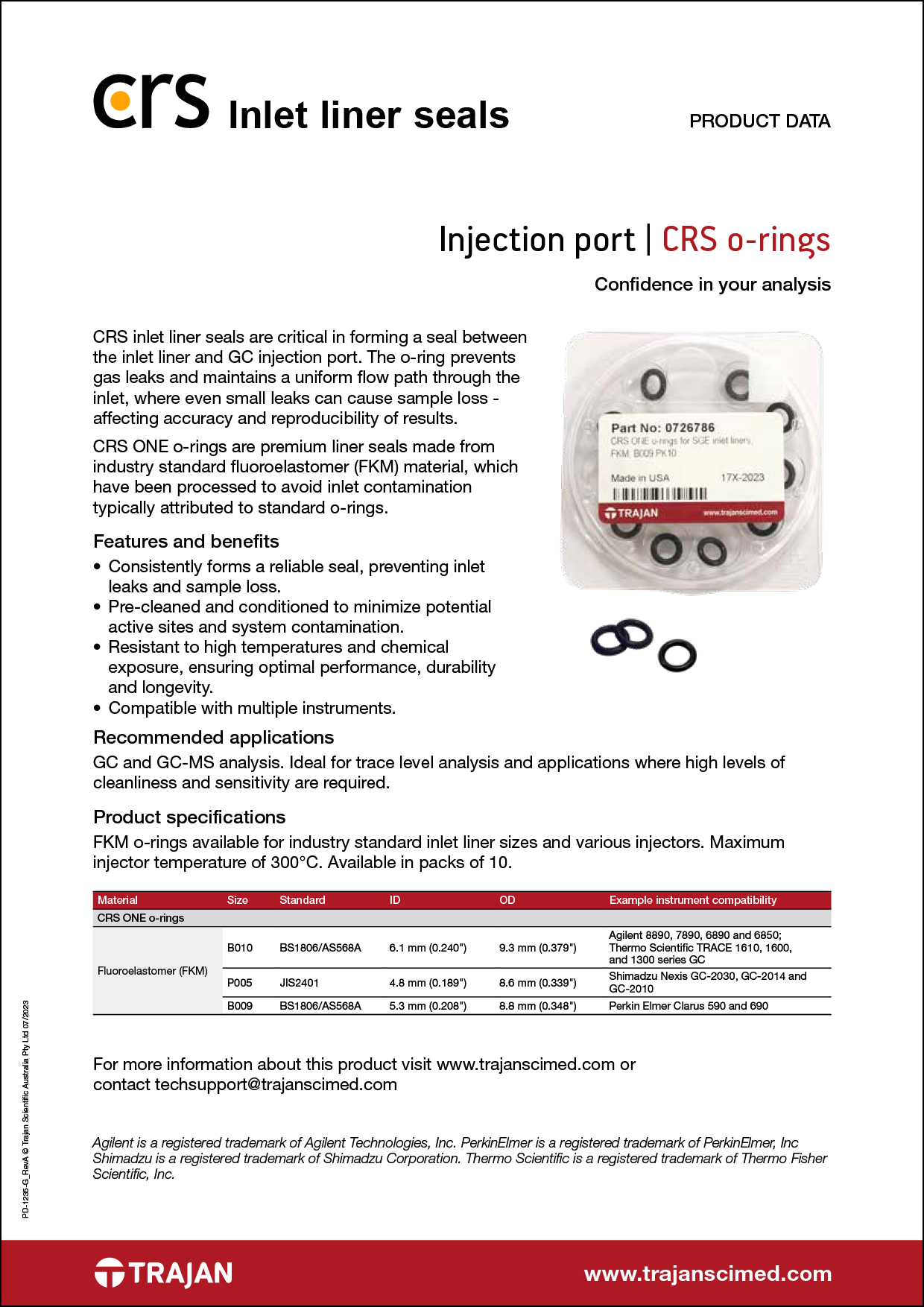 Product Data Sheet - CRS o-rings