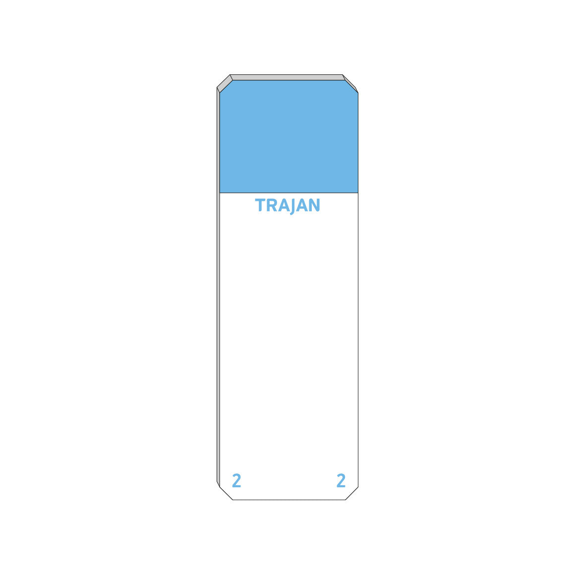 Trajan Scientific and Medical, Series 2 Adhesive Microscope Slides, Blue, Frost 20 mm, 75 mm x 25 mm