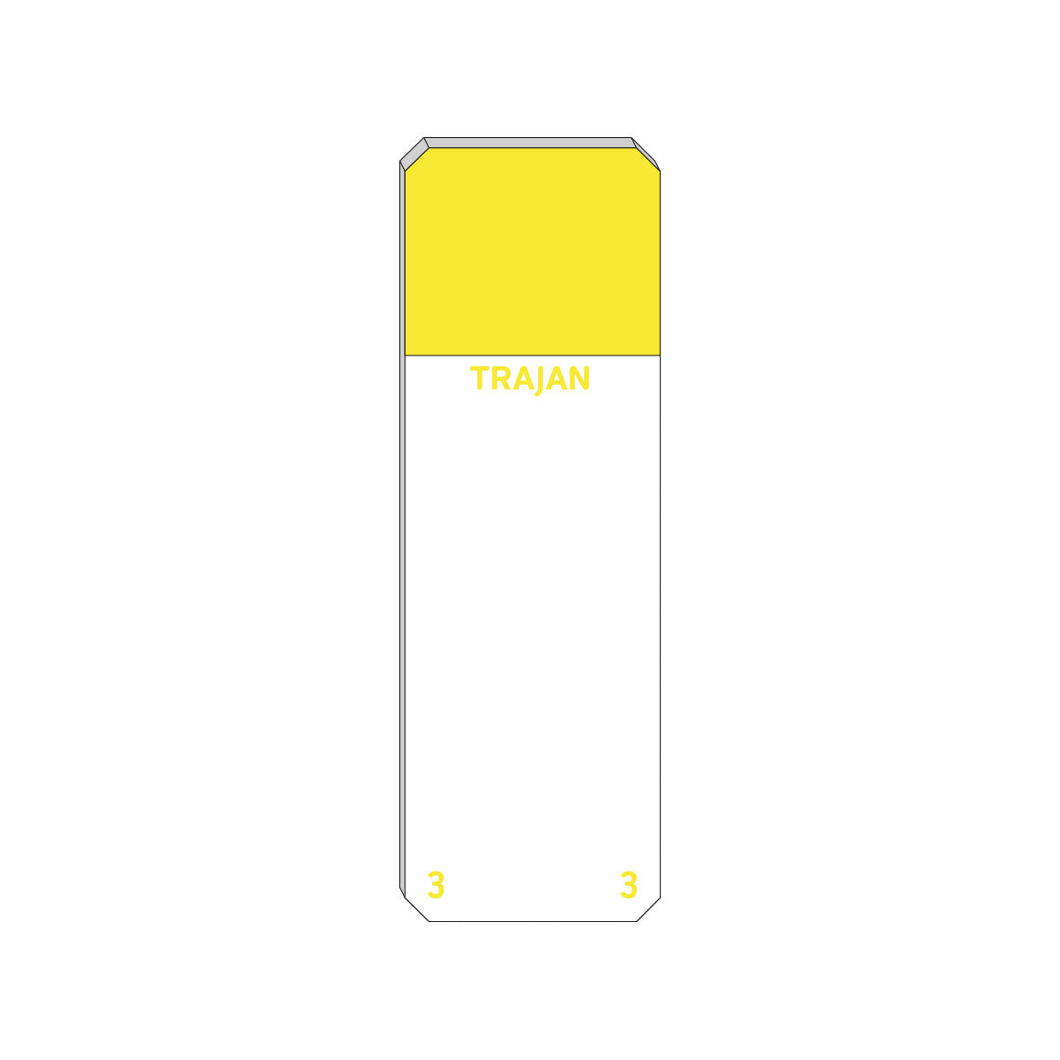Trajan Scientific and Medical, Series 3 Adhesive Microscope Slides, Yellow, Frost 20 mm, 75 mm x 25 mm