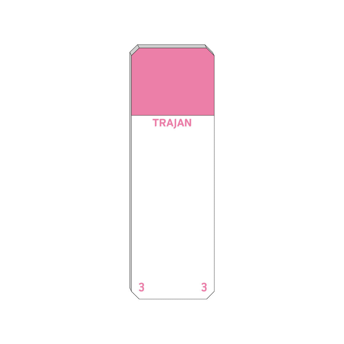 Trajan Scientific and Medical, Series 3 Adhesive Microscope Slides, Pink, Frost 20 mm, 75 mm x 25 mm