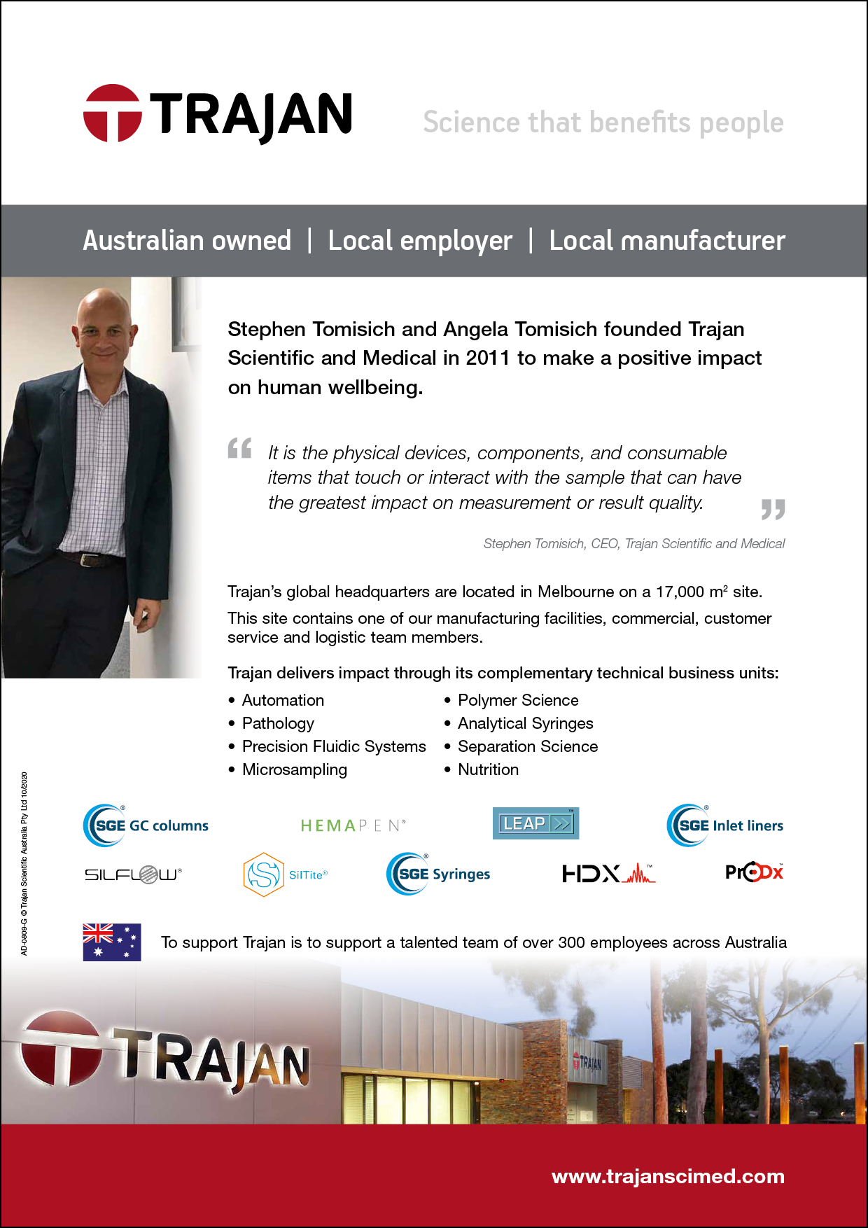 Australian owned | Local employer | Local manufacturer