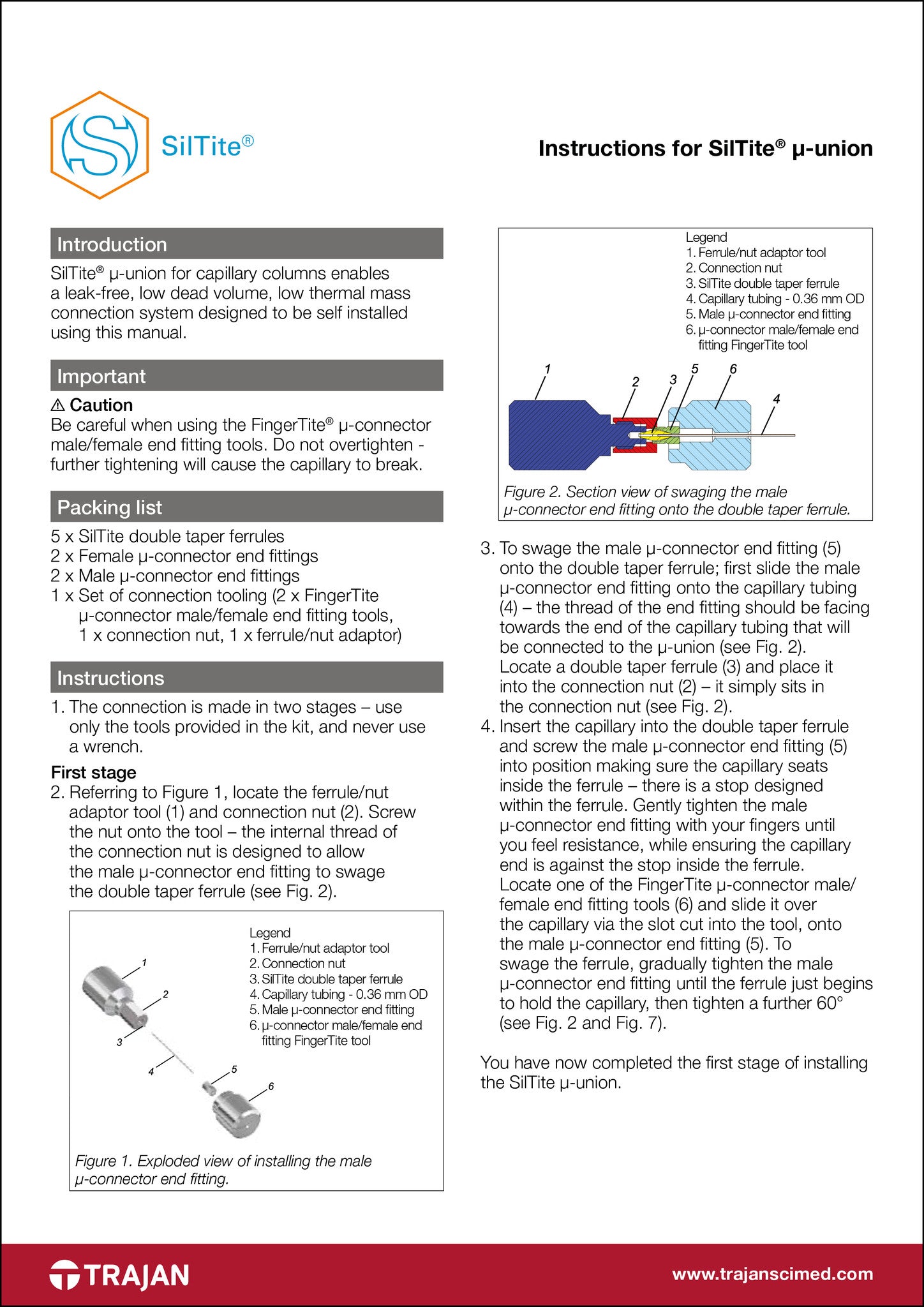 Instructions for SilTite µ-union