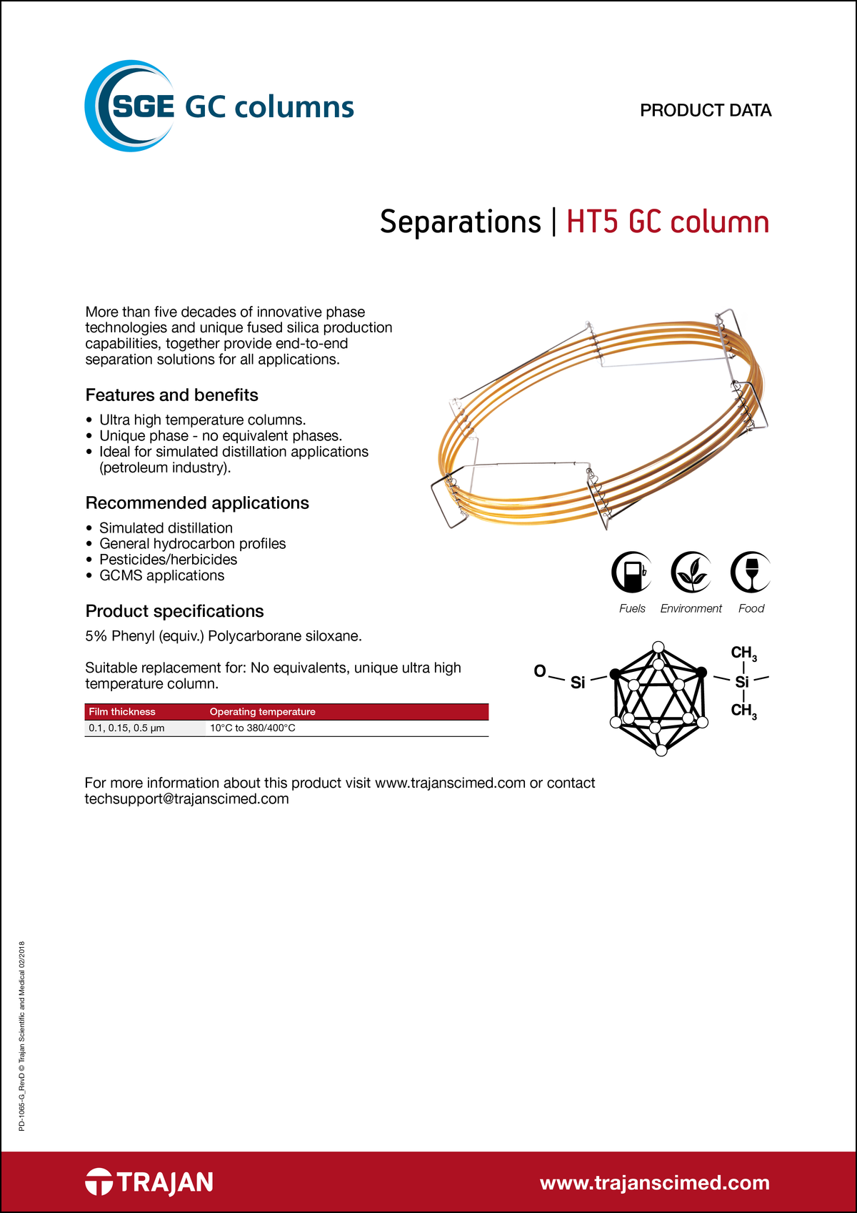HT5 GC columns