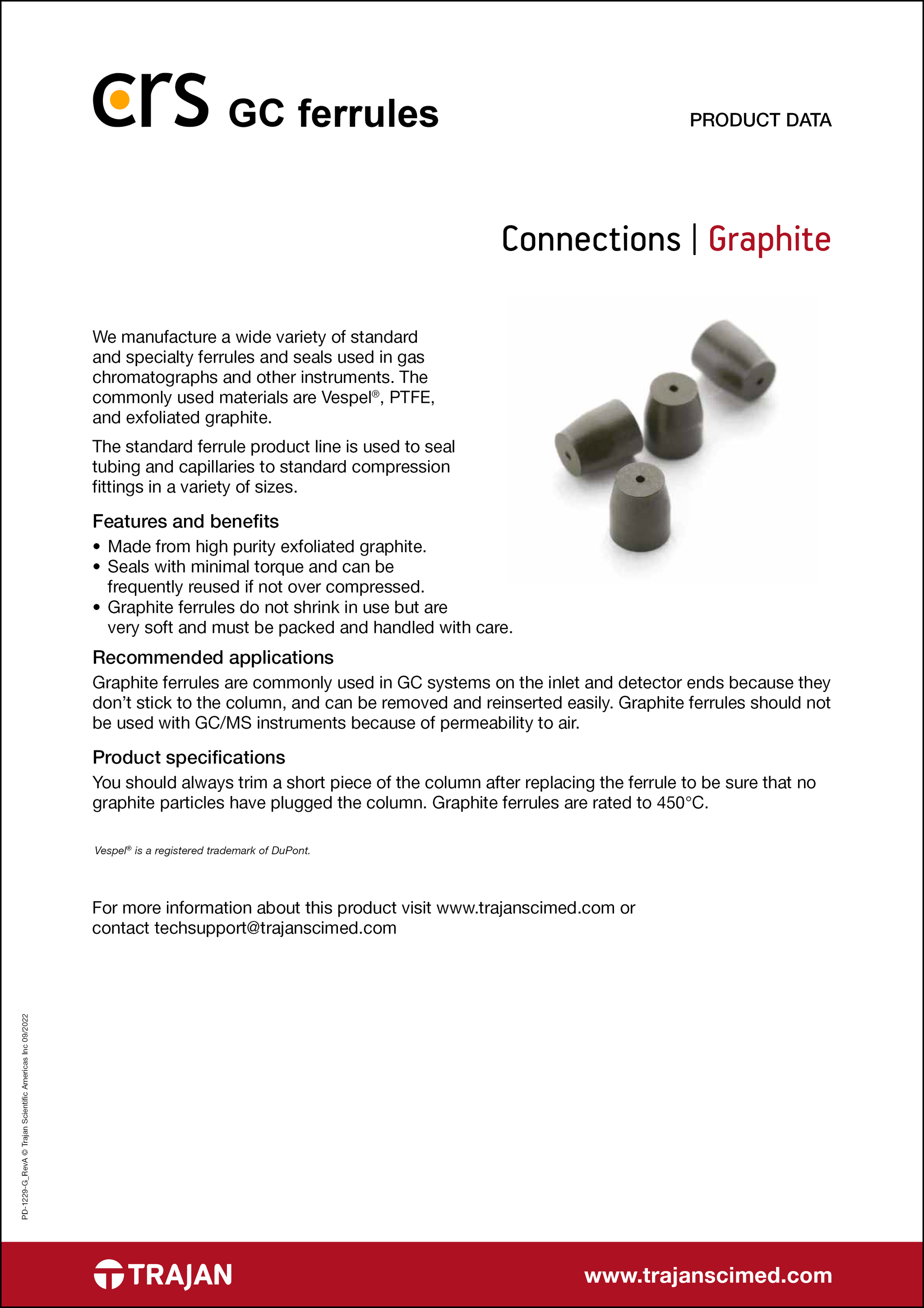 CRS graphite GC ferrules Tagged